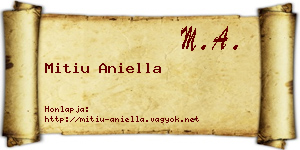 Mitiu Aniella névjegykártya